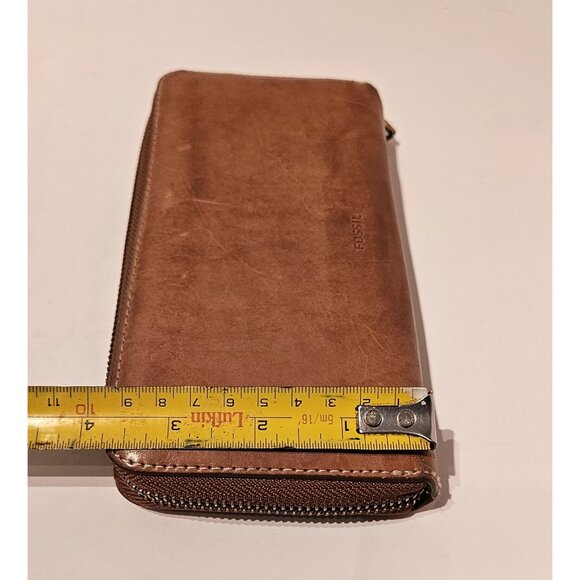 Fossil Cowhide Leather Sydney Zip Around Clutch Wallet 8x4 - Picture 16 of 16